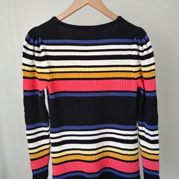 Free People Gidget Dress Knit Sweater Dress Striped V-neck Size XS - Picture 10 of 12